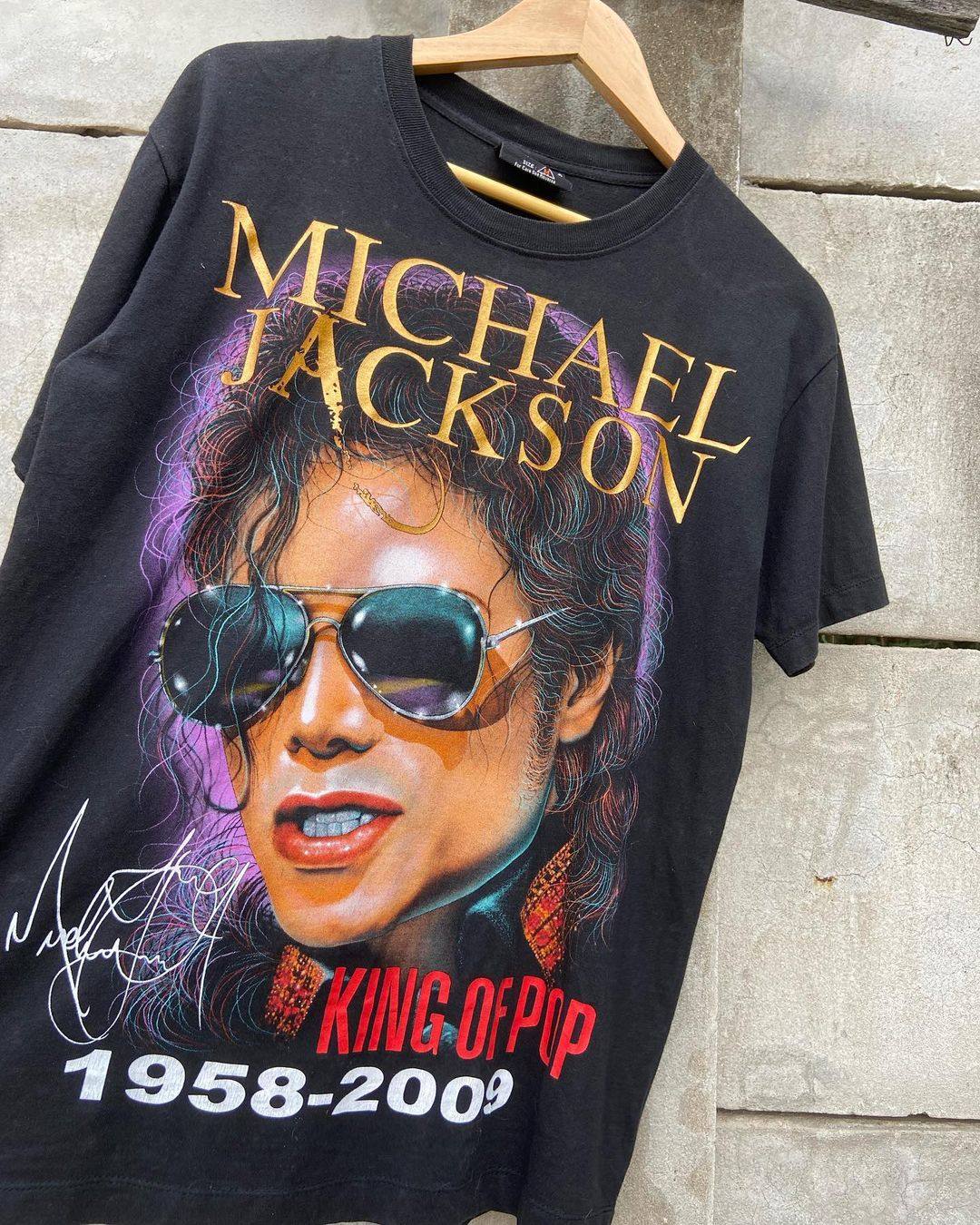 迈克尔杰克逊michael jackson创作型音乐家90年代嘻哈大印花短袖t