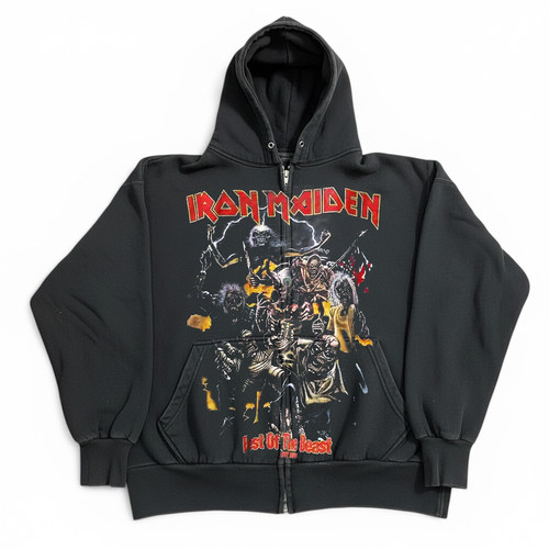 Iron Maiden铁娘子美式摇滚oldschool重磅高街宽松无性别开衫卫衣