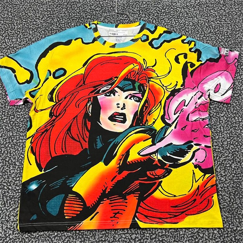 1981 Firestar火神奇拉美国漫画超级英雄人物形象重磅短袖T恤