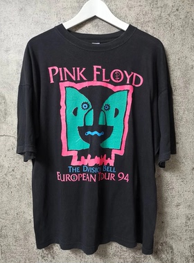 Pink Floyd 1994欧洲巡演专辑TheDivision Bell高街T恤重磅短袖