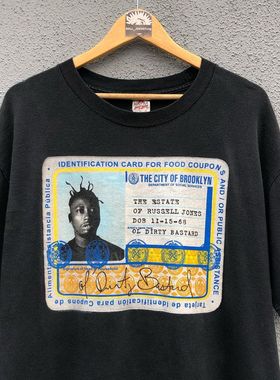 Ol Dirty Bastard说唱歌手Rapper穿搭重磅嘻哈街头vintage短袖T恤