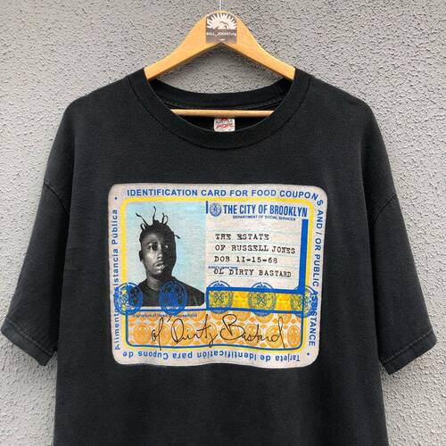 Ol Dirty Bastard说唱歌手Rapper穿搭重磅嘻哈街头vintage短袖T恤