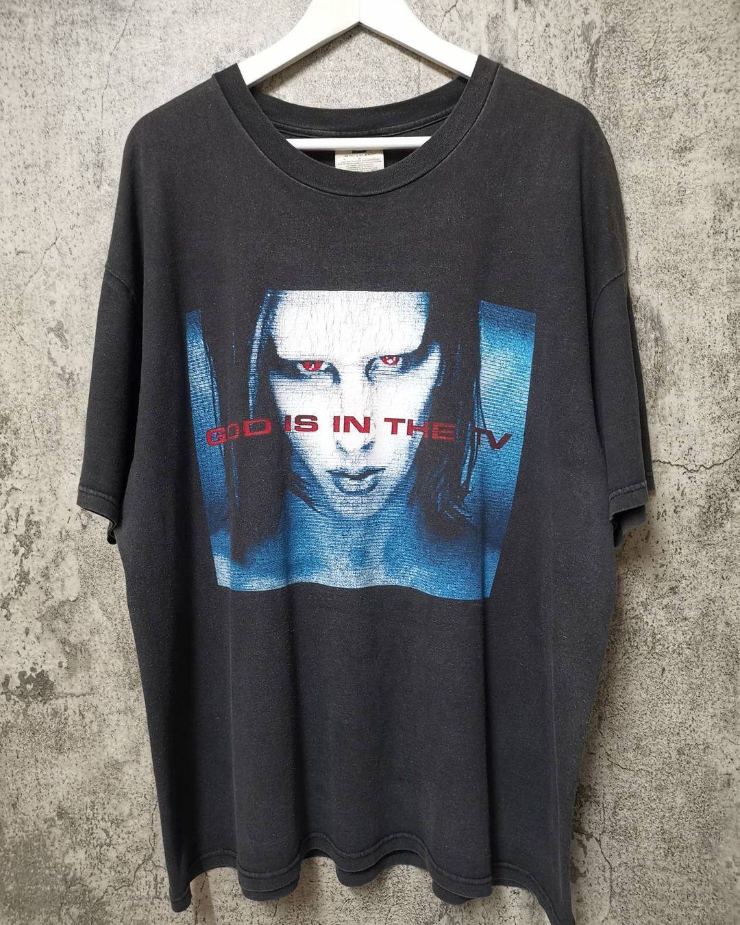 玛丽莲&middot;曼森美国摇滚乐男歌手韩版慵懒风上衣宽松oversize短袖