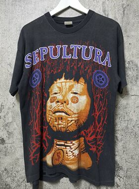 Sepultura乐队巴西最为知名的重金属乐队古着小众男女情侣短袖T恤