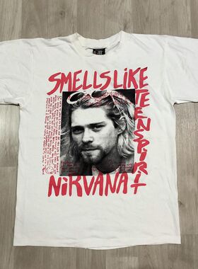 NIRVANA涅槃乐队另类油渍摇滚科特柯本Kurt Donald Cobain短袖T恤