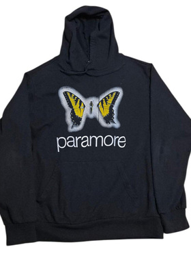 Paramore帕拉摩尔乐队别致 ins 风宽松落肩版型百搭美式连帽卫衣