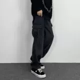 Трендовые брендовые прямые свободные джинсы, весенние штаны, свободный крой