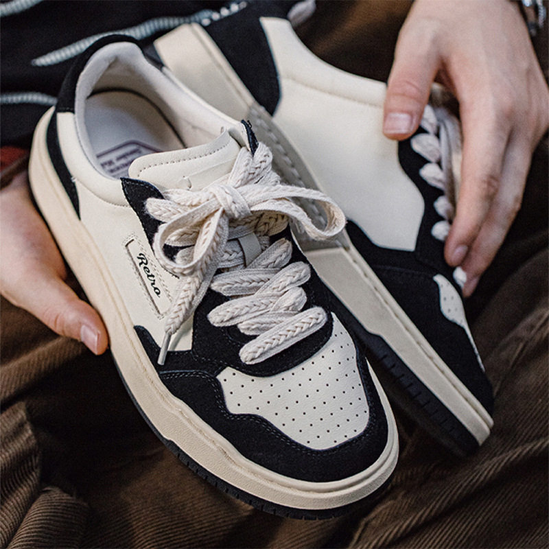 马登工装男鞋新款黑白熊猫板鞋冬季运动休闲低帮原创小众百搭潮鞋,流行男鞋,休闲板鞋,淘宝优惠券,粉丝福利购,淘宝优惠卷