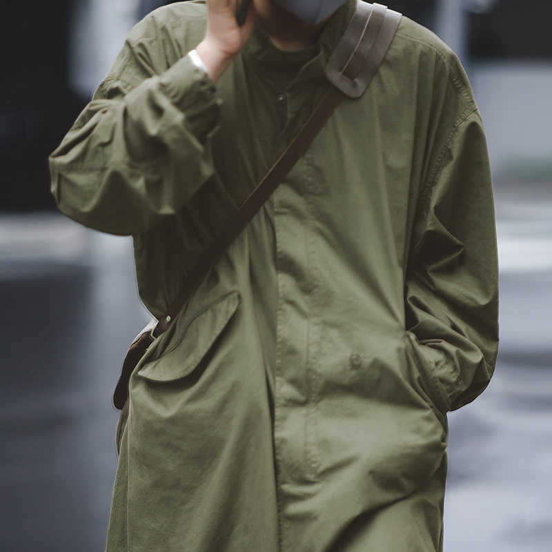 马登复古美式派克服长款斗篷风衣