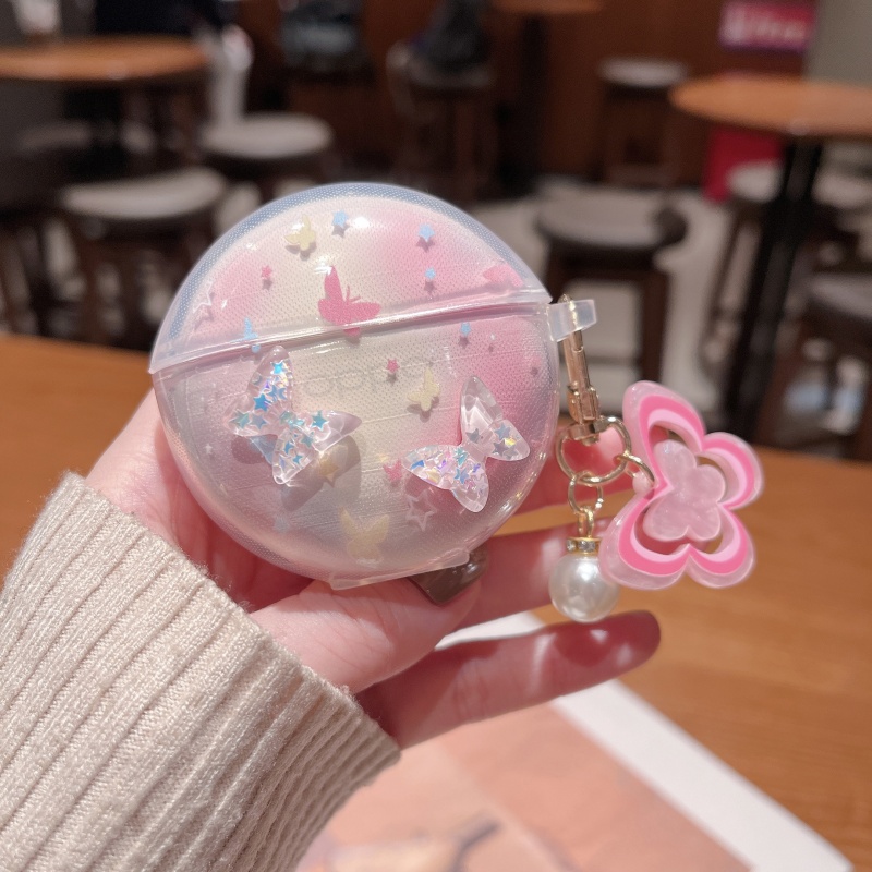 OPPOEncoAir2i耳机保护套适用于EncoAir2i蓝牙耳机壳新款炫彩OPPOEncoAir3i透明软壳air3i耳机套可爱挂饰