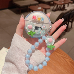 适用纽曼M79耳机保护壳可爱卡通佐伴M79无线耳机保护套华强北M79耳机保护套蓝悦M79耳机保护壳透明分体壳链条