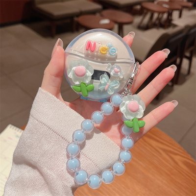 适用纽曼M79耳机保护壳可爱卡通佐伴M79无线耳机保护套华强北M79耳机保护套蓝悦M79耳机保护壳透明分体壳链条