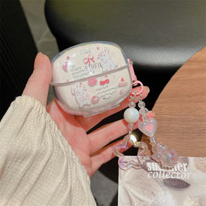 适用漫步者lolli pro3耳机保护套适用于漫步者lolli pro3i无线蓝牙耳机壳卡通分体透明挂饰软壳防摔