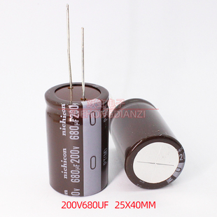 日本尼吉康电解电容 200v680uf 200v 25x40 PT系nichicon高频低阻