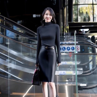 奢牌80S羊毛德国扬子纱半高领无缝一体针织衫 LadyJ 黄金羊毛