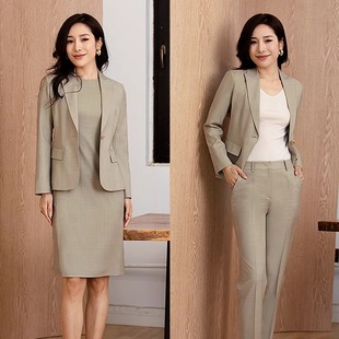 套装 LadyJ 连衣裙西裤 进口美利奴澳毛通勤西装 女夏 高阶通勤