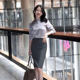 重磅6A级23姆米真丝弹力重绉小立领真丝衬衫 光芒 优雅 LadyJ