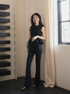 气场 裤 魔法 ADA御用原厂醋酸高腰微喇显瘦阔腿西装 LadyJ