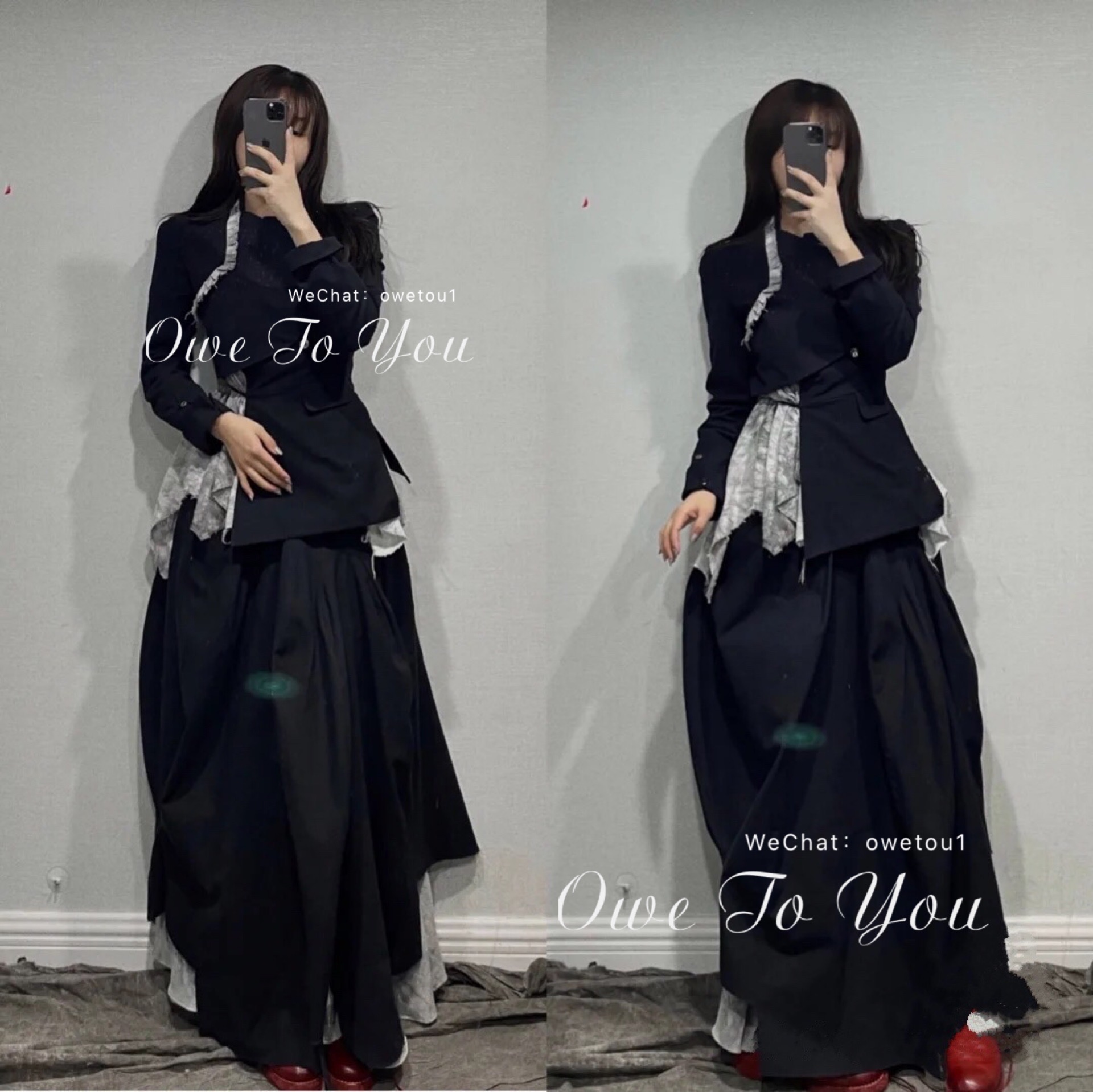 立裁吊带裙simsim暗黑风