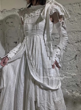 [一缺官方代理]simsim原创设计病娇连衣裙暗黑解构主义袖套长裙