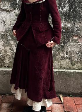 一缺|官方代理 simsim crush新系列不规则剪裁拼接暗黑半身裙女