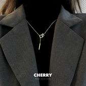 钛钢不掉色装 t恤配饰 毛衣链搭配衣服 饰项链女款 轻奢高级感新款