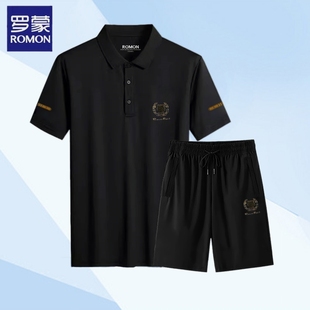 休闲套装 罗蒙夏季 帅气搭配男士 新品 RM6091 凉感高端T恤翻领POLO衫
