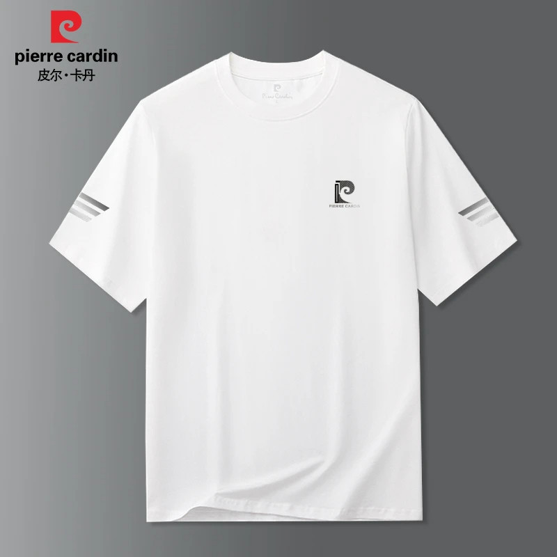 皮尔卡丹【大码男装】夏季青年男士圆领T恤宽松百搭打底衫PD20001