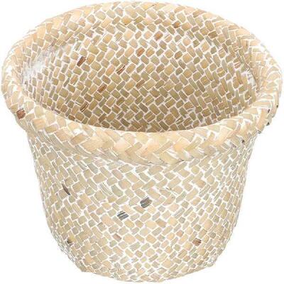 Trash Can for Car Wastebasket Baskets Vegetable Rattan