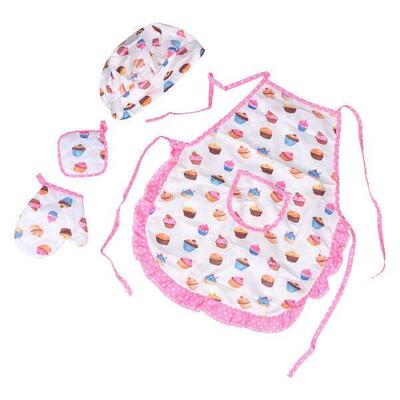 4Pcs Kids Cooking and Baking Set Includes Apron for Little