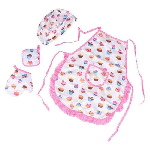 4Pcs Kids Cooking and Baking Set Includes Apron for Little