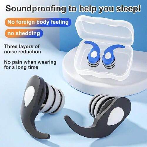 1 Pair Silicone Anti-Noise Ear Plugs Ear Protection