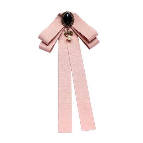 Neck Tie Collar Ribbon Brooches Bowknot Brooch Pin Ribbon