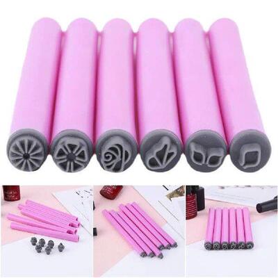 6PCS Nail Art Pen Set with Simple Design Nail Graffiti Nail