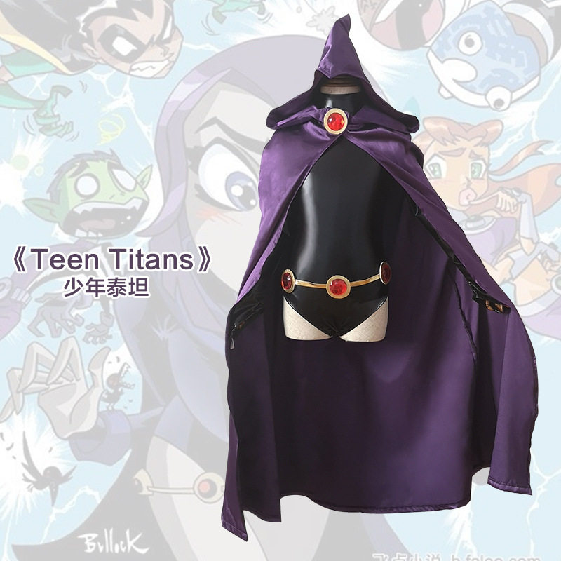 2020外贸新款dc漫画英雄cos乌鸦少年泰坦渡鸦cosplay服装现货