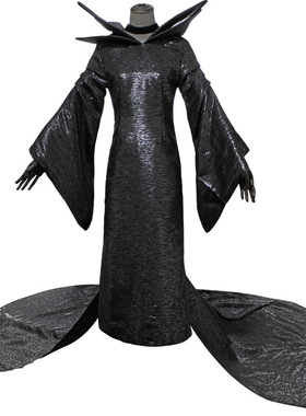 万圣节沉睡魔咒 玛琳菲森 Maleficent Cosplay服装舞台服表演服