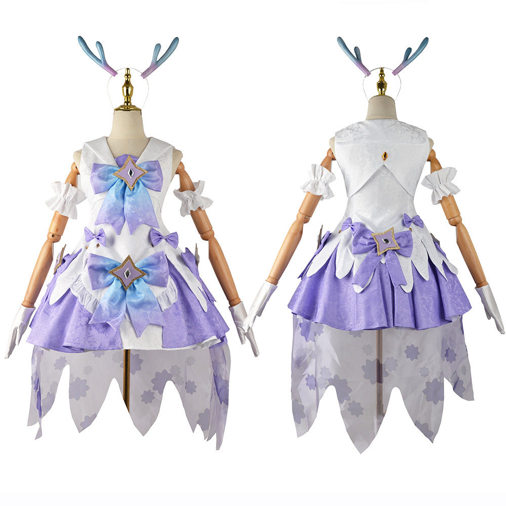 王者荣耀瑶妹云中君情人节限定时之祈愿时之愿境cosplay服女套装 - 实物图