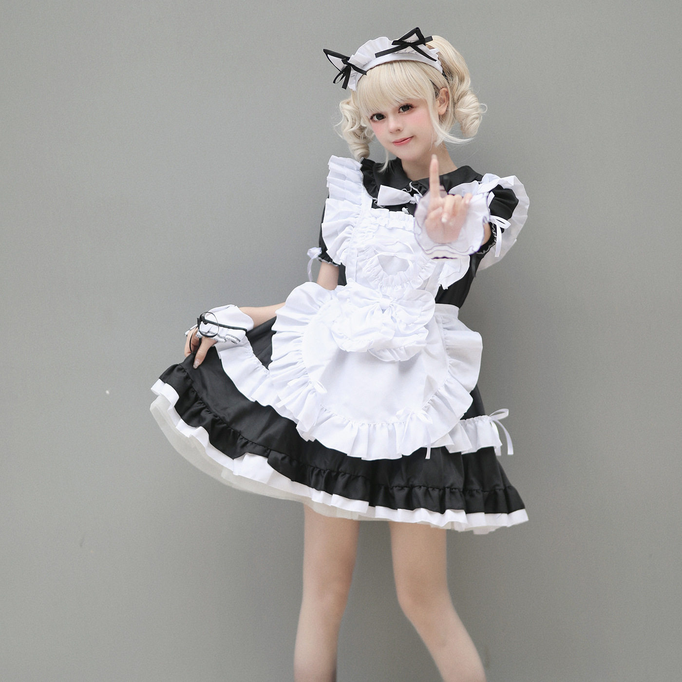 跨境亚马逊日系萌妹秋叶原豪华女仆服装COSPLAY演出服网红