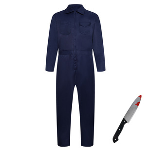 月光光心慌慌麦克尔工装cos服演出电影同款玫红色工装万圣节cos服