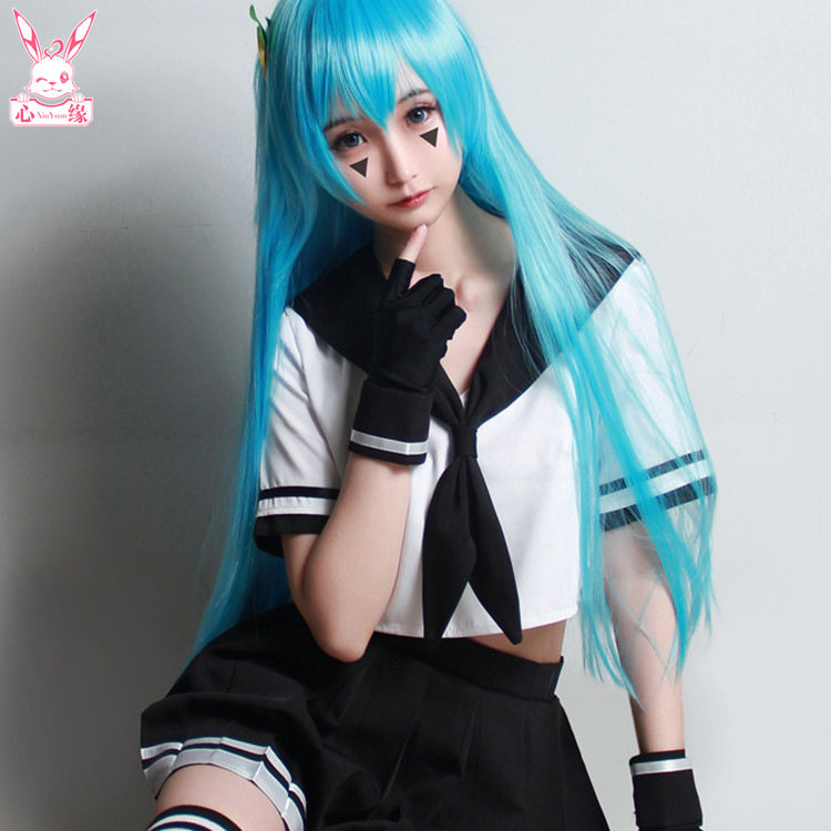 送袜凹凸 柠檬妹安莉洁世界 cos服 cosplay水手服装 JK制服假发