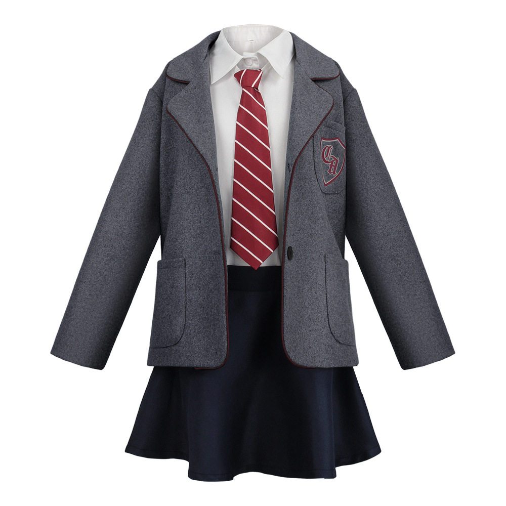 玛蒂尔达灰色校服cos服音乐剧霍滕西亚儿童装角色扮演cosplay服装