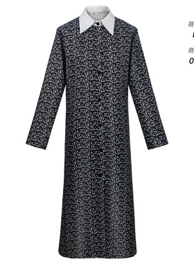 亚当斯一家cos服星期三Wednesday黑色印花礼服cosplay角色扮演服