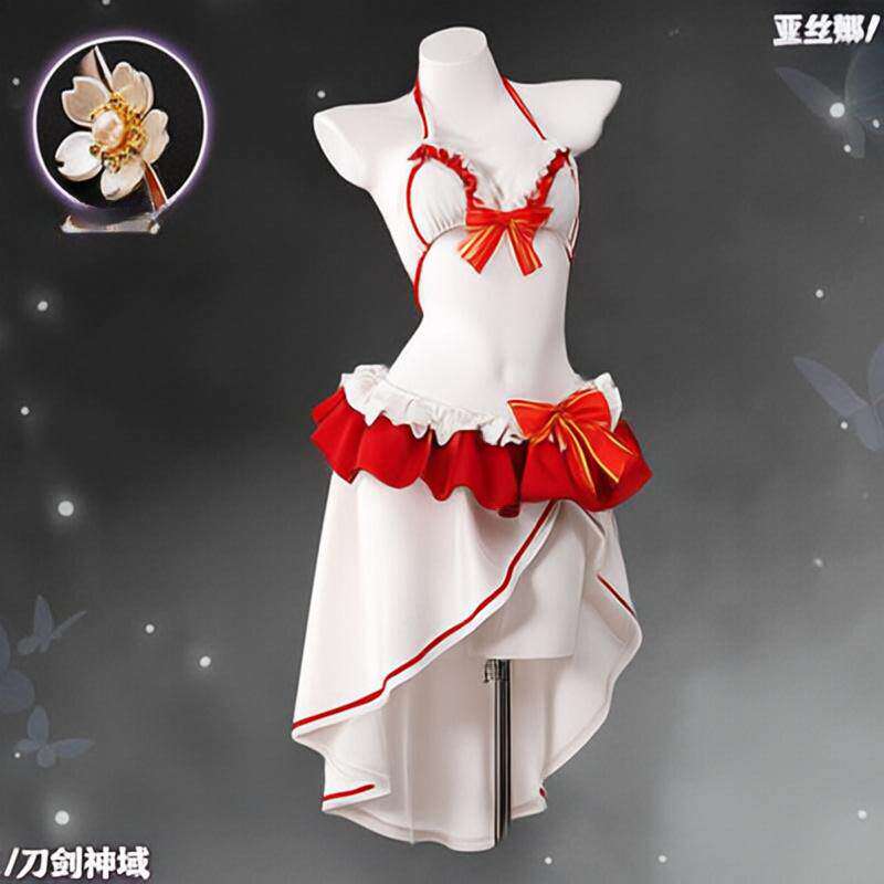 刀剑神域亚丝娜cos服亚丝娜泳衣cosplay二次元游戏动漫C服套装