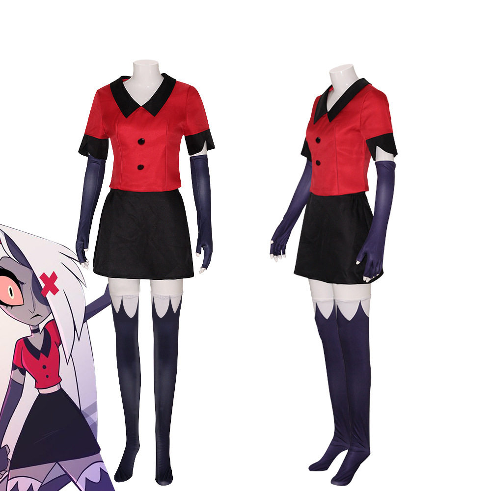 新款地狱客栈cos维姬cosplay连衣裙HazbinHotelVaggie动漫服装