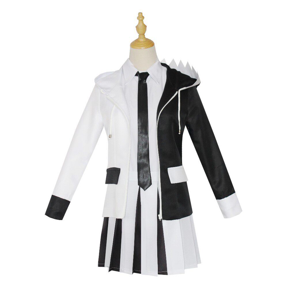 弹丸论破黑白熊拟人cos服cosplay服装现货送袜子.领带徽章