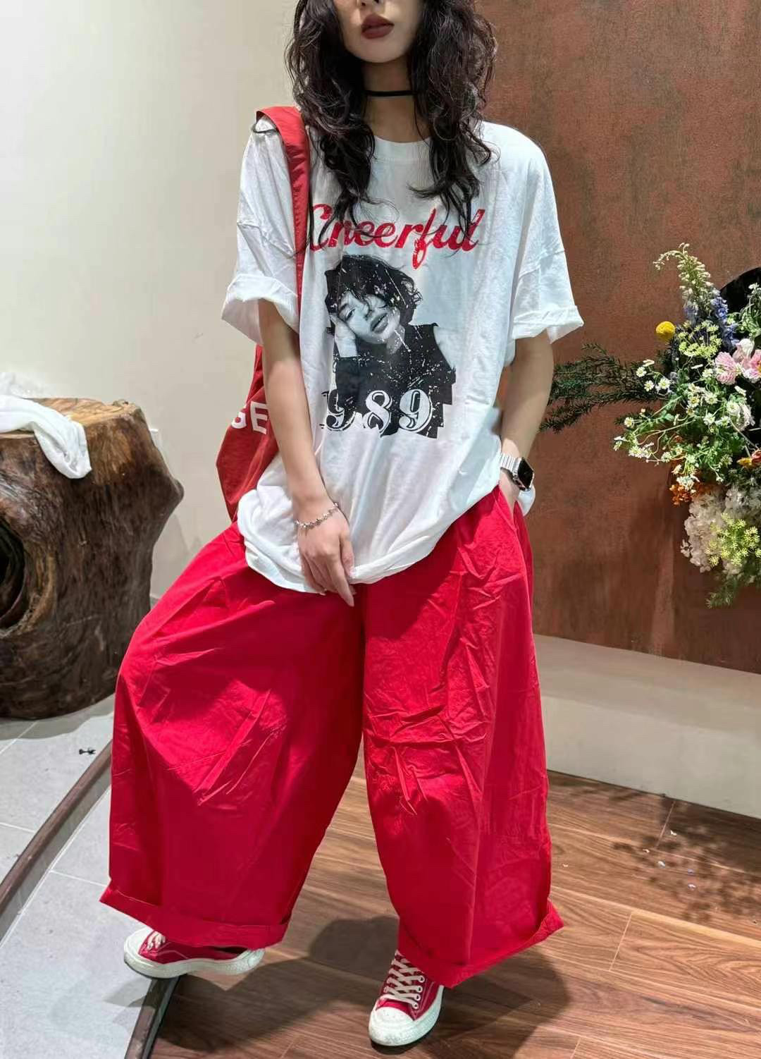 欧洲站2025夏季新款欧货时尚百搭圆领短袖T恤女大码显瘦印花上衣