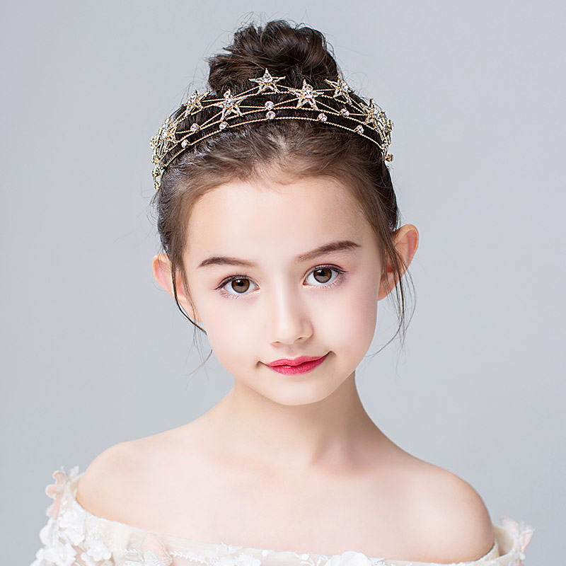 皇冠星星花童公主风走秀演出发箍