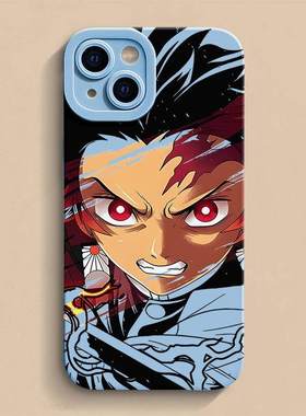 竈门炭治郎iPhone17ProMax手机保护壳16pro15Plus鬼灭之刃14动漫132适用vivo一加防摔保护套