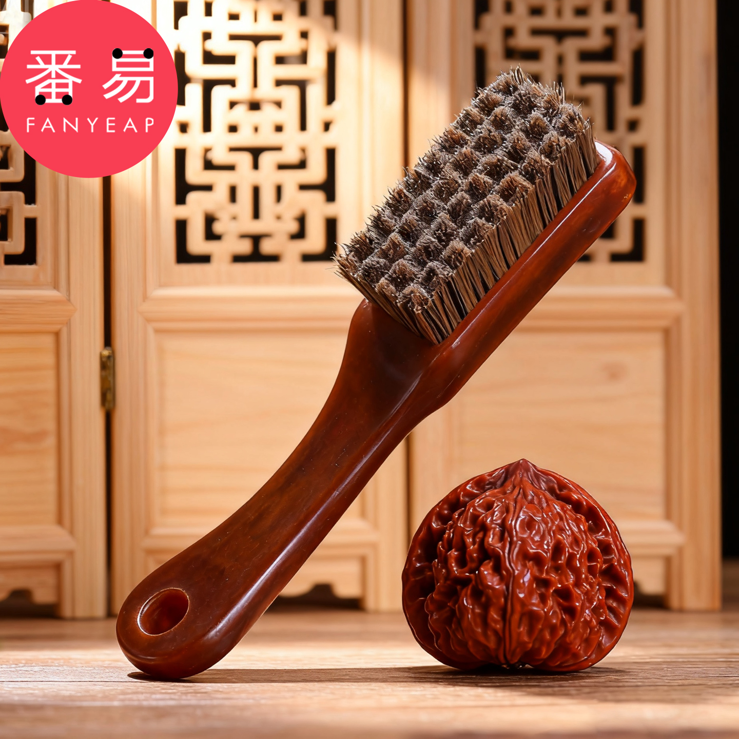 文玩刷子A1pq808-便携核桃橄榄核抛光清理提亮刷棋盘格清理工具