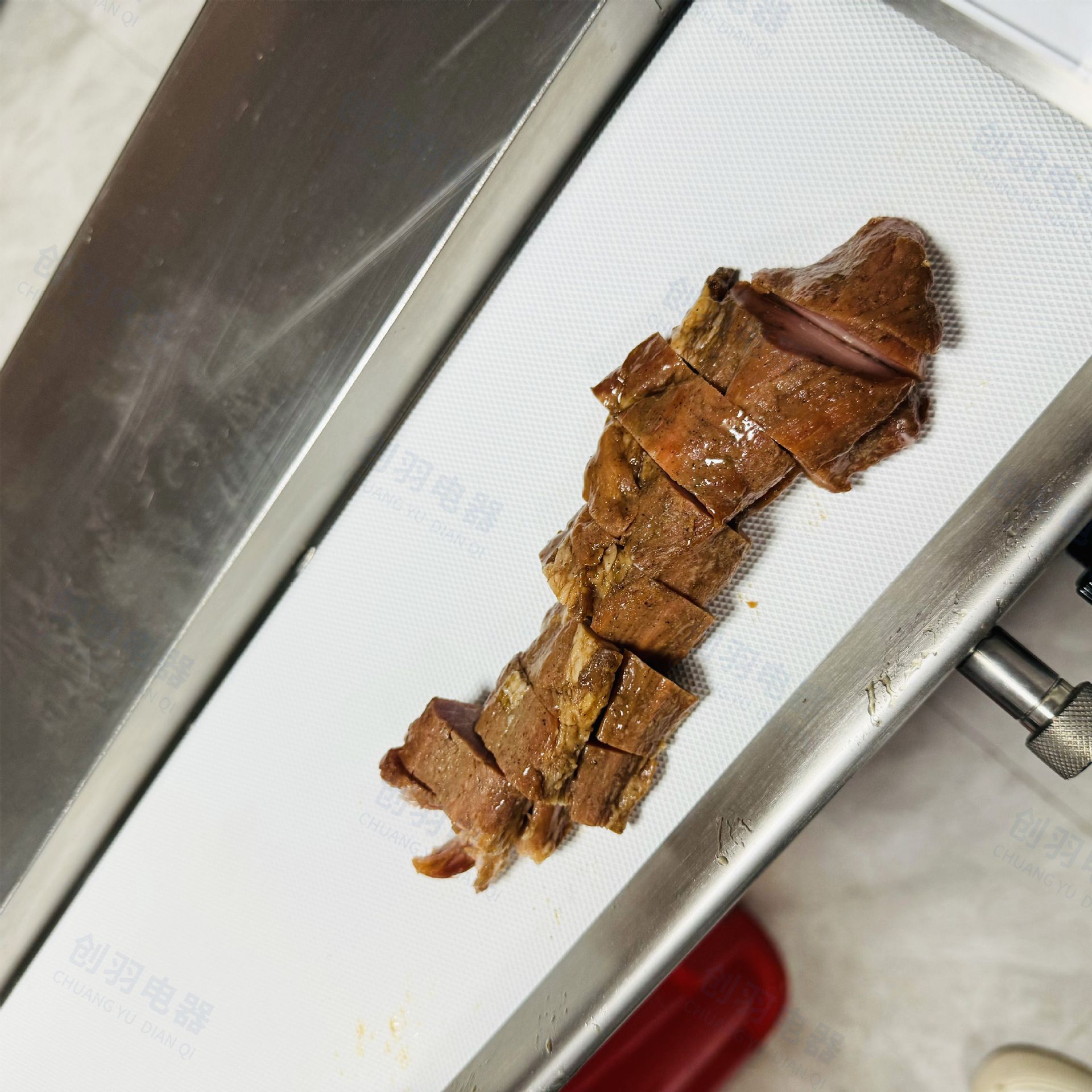 红烧腊肉切块鸡 商用大产量变频熟肉切片机数控板切肉机